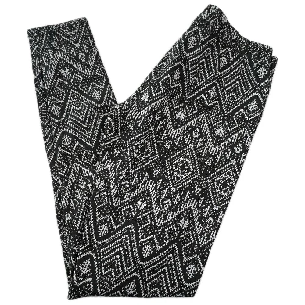 New Ankle Leggings Aztec Print Black White No Boundaries Juniors Small 3 5 - Picture 12 of 12